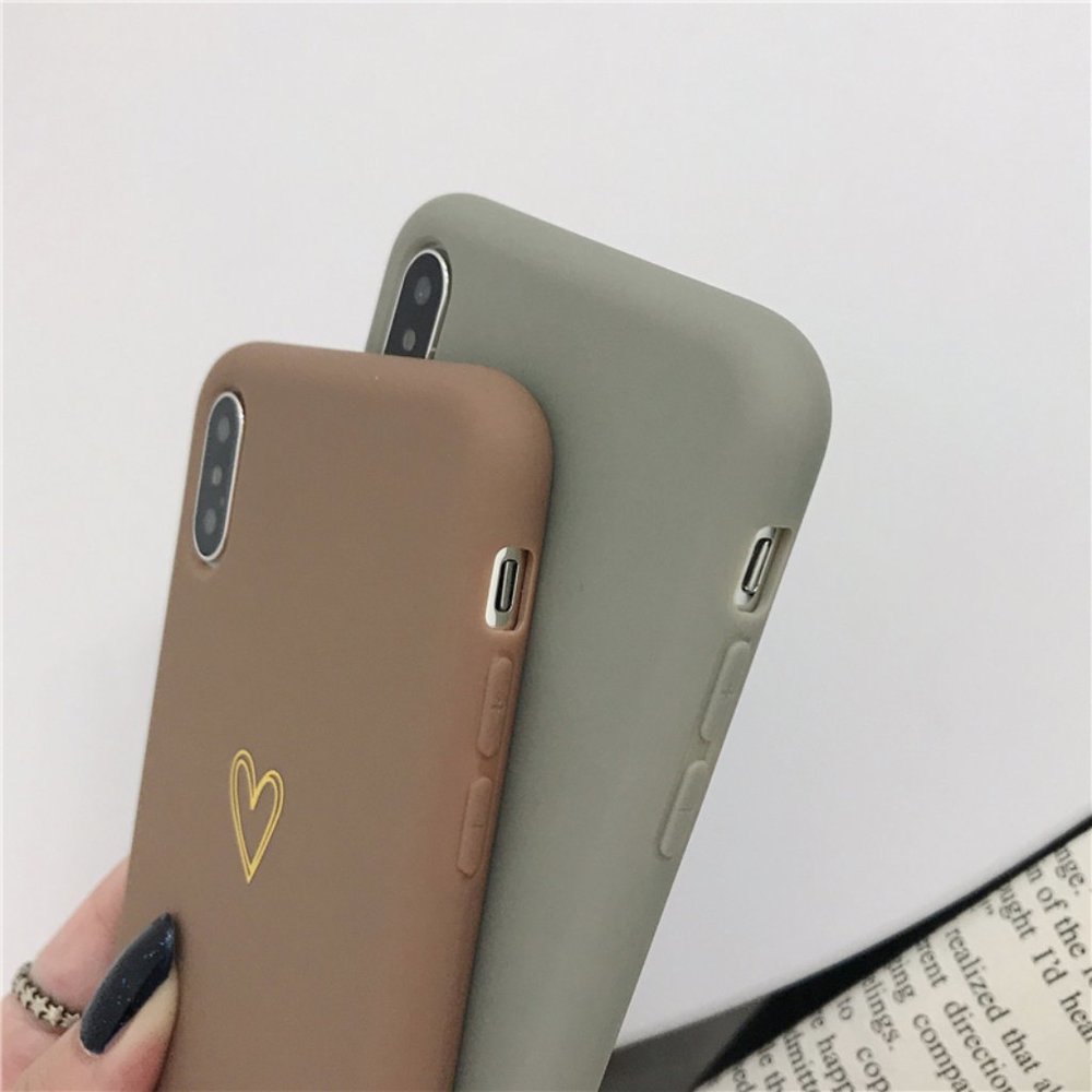 NEW iPhone 13/12/11/Pro/Max/XR Gold Heart Logo case - Picture 5 of 6